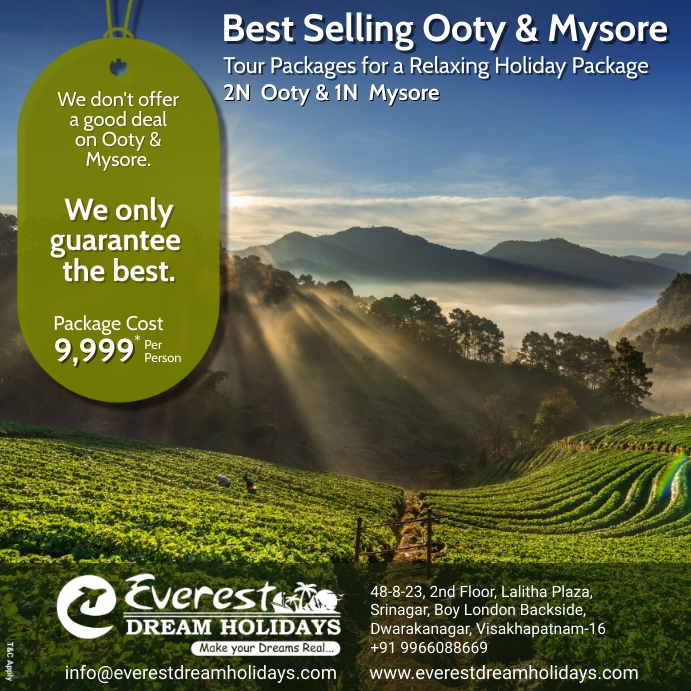 Best Selling Ooty & Mysore Tour Packages Instagram Post template