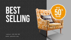 Noir Furniture Sale Twitter Post Template