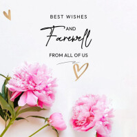 White Farewell Wishes Publicación de Instagram Template