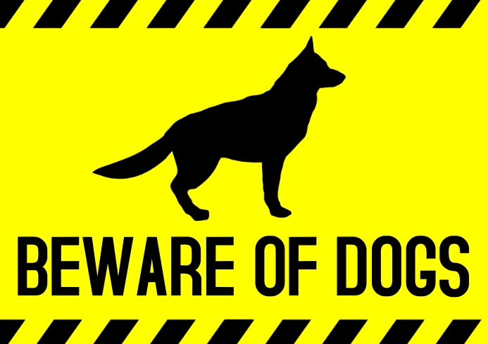 Ingat sa mga Aso Na Mag-sign Template | PosterMyWall