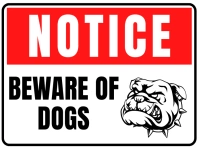 Beware of dogs yard sign Gårdskilt template