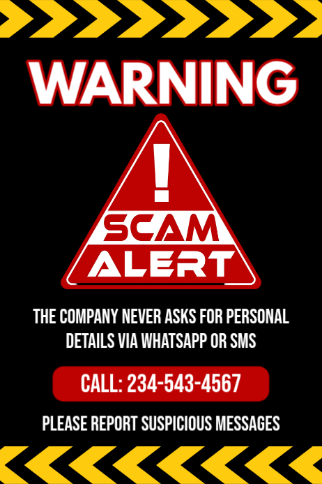 Beware Of Scams Alert Poster Template | PosterMyWall