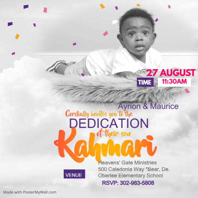 Dedication Posts child dedication | PosterMyWall