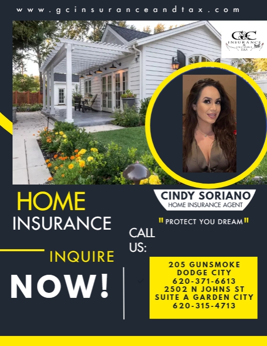 Black and Yellow Home Insurance Flyer Templat PosterMyWall