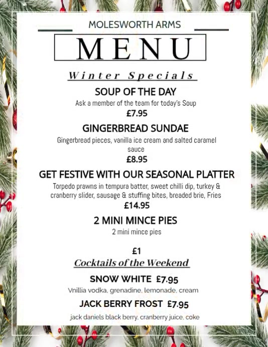 SPECIALS Flyer (US Letter) template