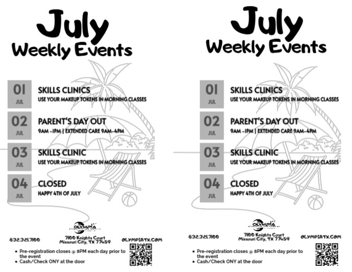 Weekly Events (1) Flyer (US Letter) template