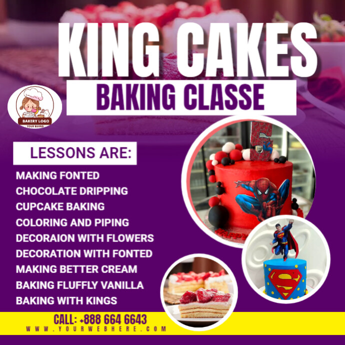 Copy of baking classes PosterMyWall