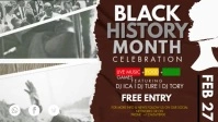 Brown Black History Month Facebook Cover Video Facebook-Covervideo (16:9) template