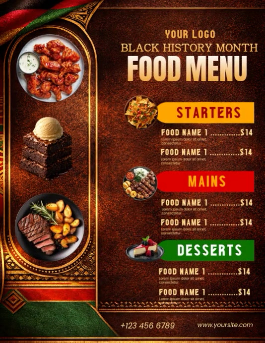 Brown Food Menu Flyers Template | PosterMyWall