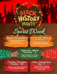 BHM Spirit Week Pamflet (Letter AS) template