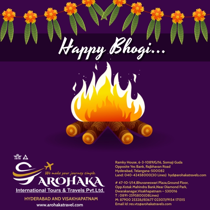 Bhogi, sankranti, pongal, KANUMA Instagram Post template