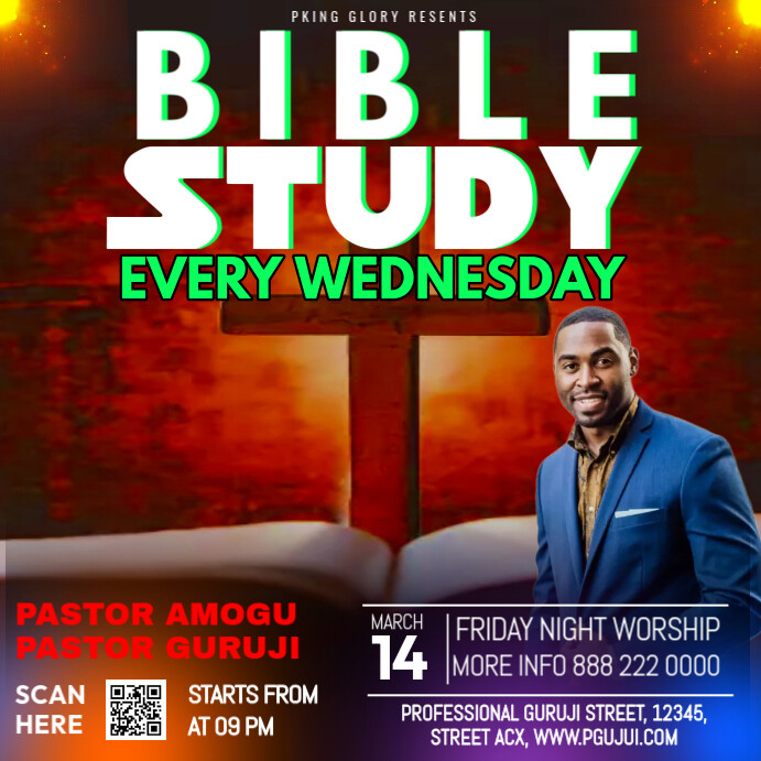 bibal study advertisement Template | PosterMyWall