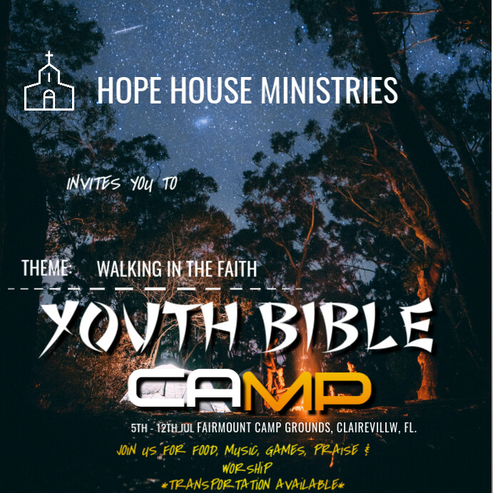BIBLE CAMP Template PosterMyWall