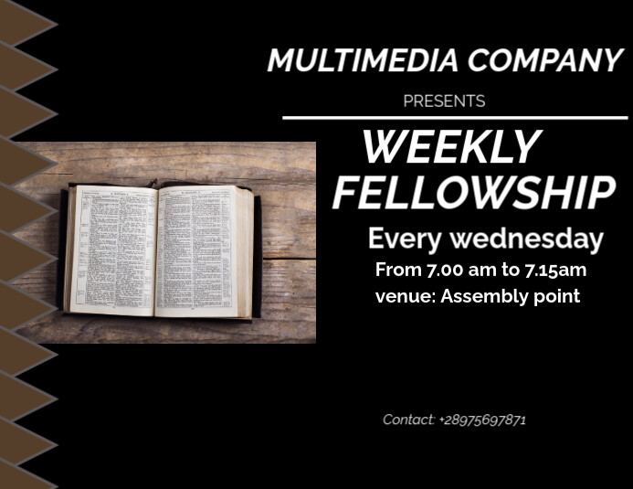 BIBLE FELLOWSHIP Flyer (US Letter) template
