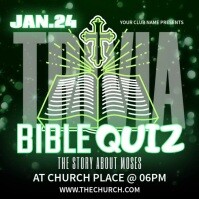 Grün Bible Quiz Event Instagram Post Template