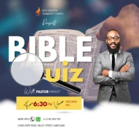 Bible Quiz session poster Wpis na Instagrama template