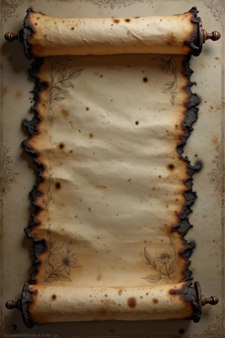 Bible Scroll Burnt Edges Template | PosterMyWall