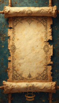 Bible scroll template Visitkort