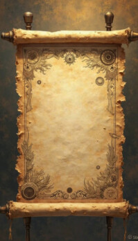 Bible scroll template Visitkort