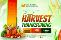 Yellow Thanksgiving Harvest Event โปสเตอร์ Template