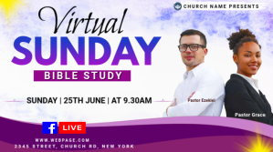 bible study, sunday service flyers, virtual Præsentation (16:9) template