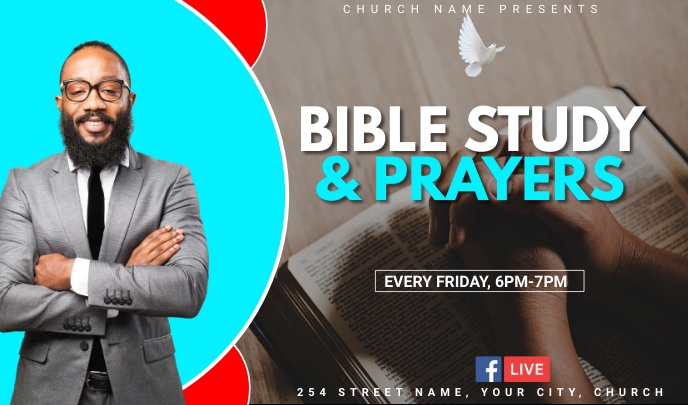 Bible study, prayers Etykietka doczepna template