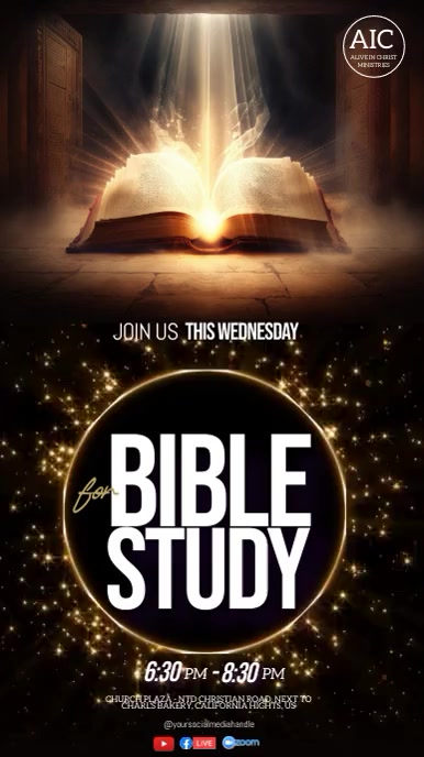 BIBLE STUDY AD INSTAGRAM STORY DESIGN TEMPLAT Template | PosterMyWall