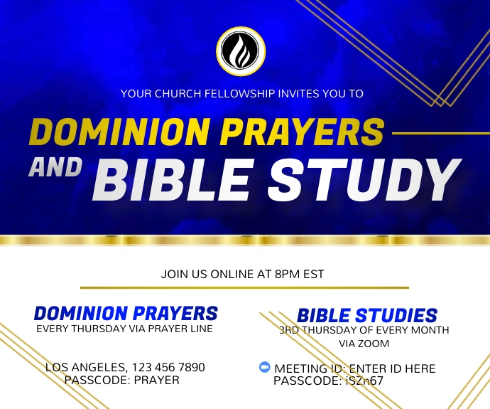 Bible Study and Prayer Fellowship PosterMyWall