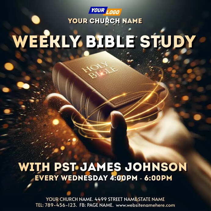 Bible Study Announcement Flyer Template PosterMyWall