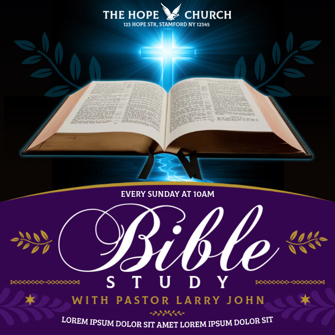 BIBLE STUDY BANNER Template PosterMyWall