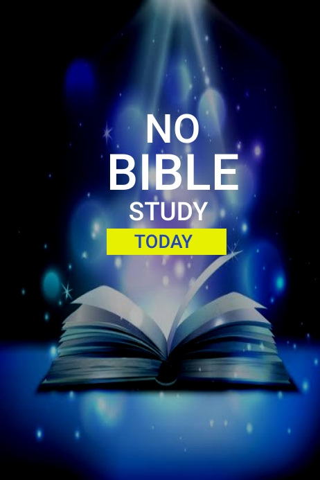 bible study cancellation Plakkaat template