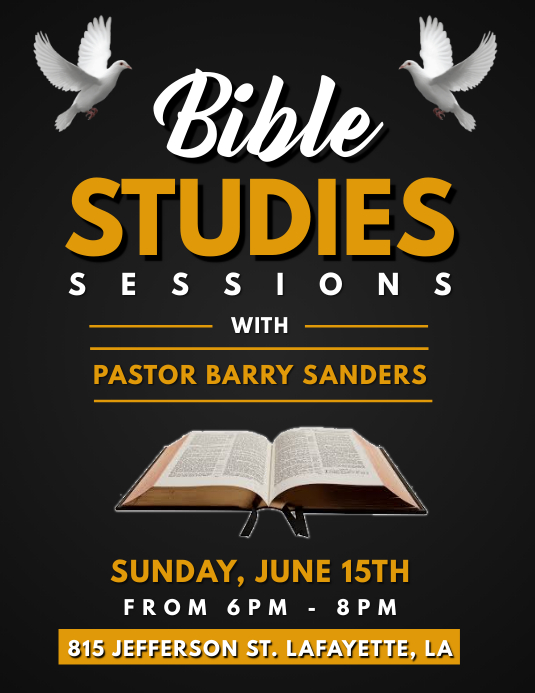 Copy of BIBLE STUDY CHURCH FLYER PosterMyWall