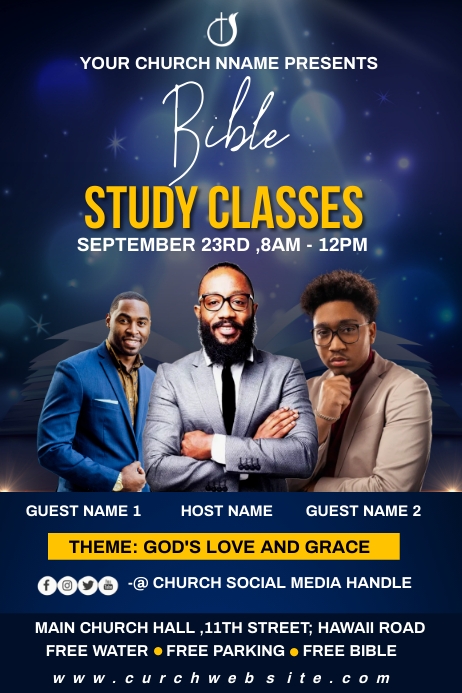 bible study classes Template | PosterMyWall