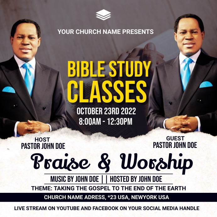bible study classes Template | PosterMyWall