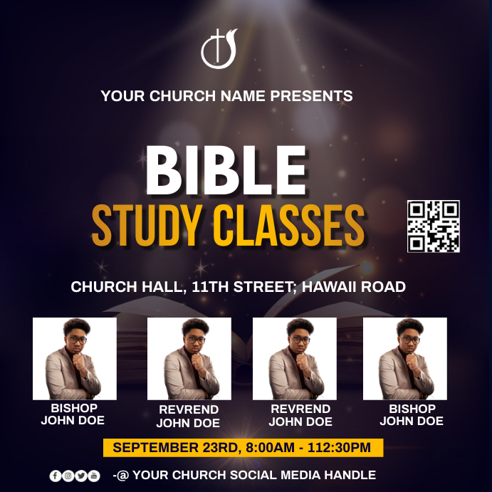 Copy of bible study classes | PosterMyWall