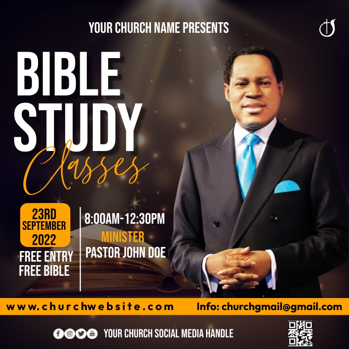 Copy of bible study classes | PosterMyWall