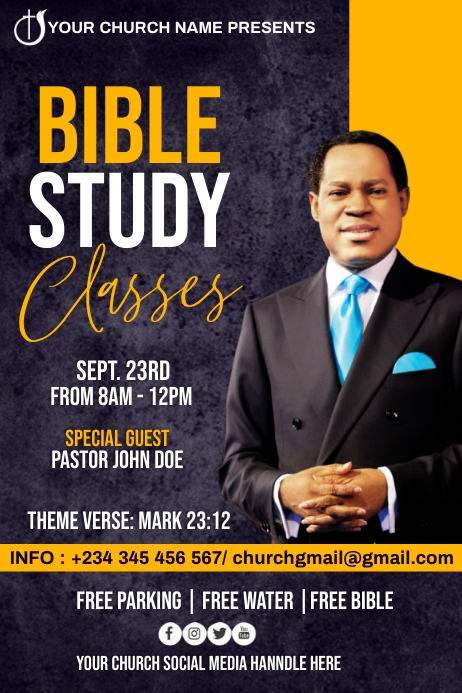 bible study classes Template | PosterMyWall