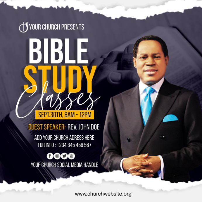 bible study classes Template | PosterMyWall