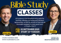 Bible Study Classes A4 template