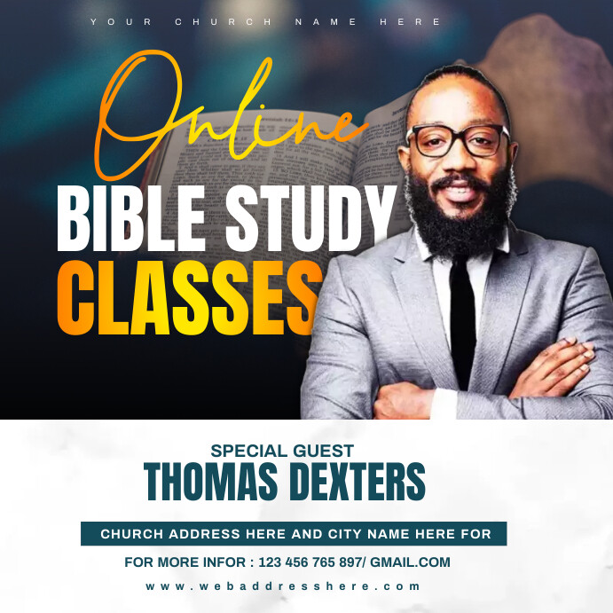 Copy of bible study classes | PosterMyWall