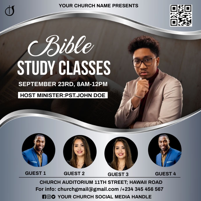 bible study classes Template PosterMyWall