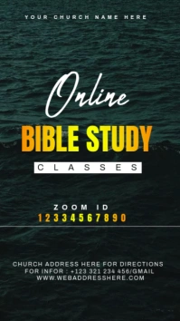 bible study classes Digital Display (9:16) template