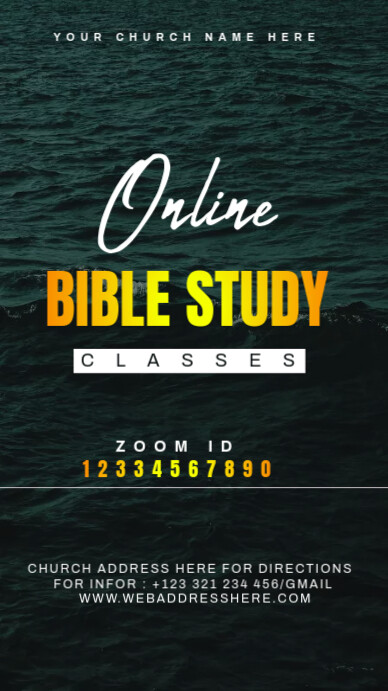 bible study classes Template | PosterMyWall