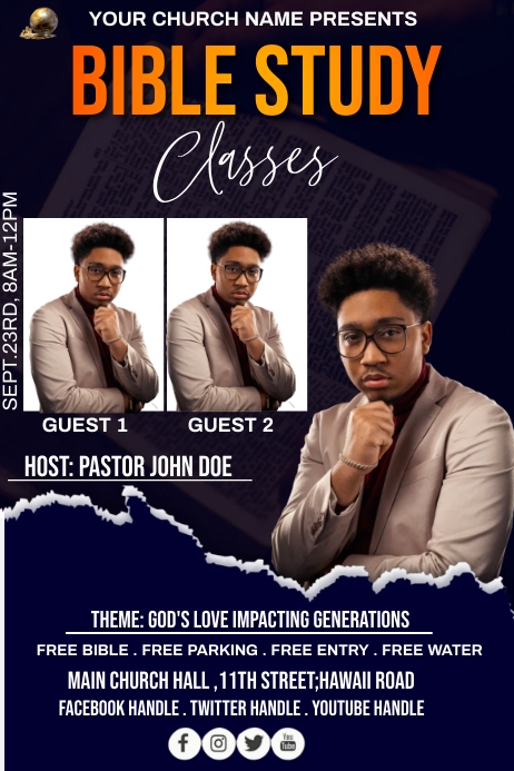bible study classes Template | PosterMyWall