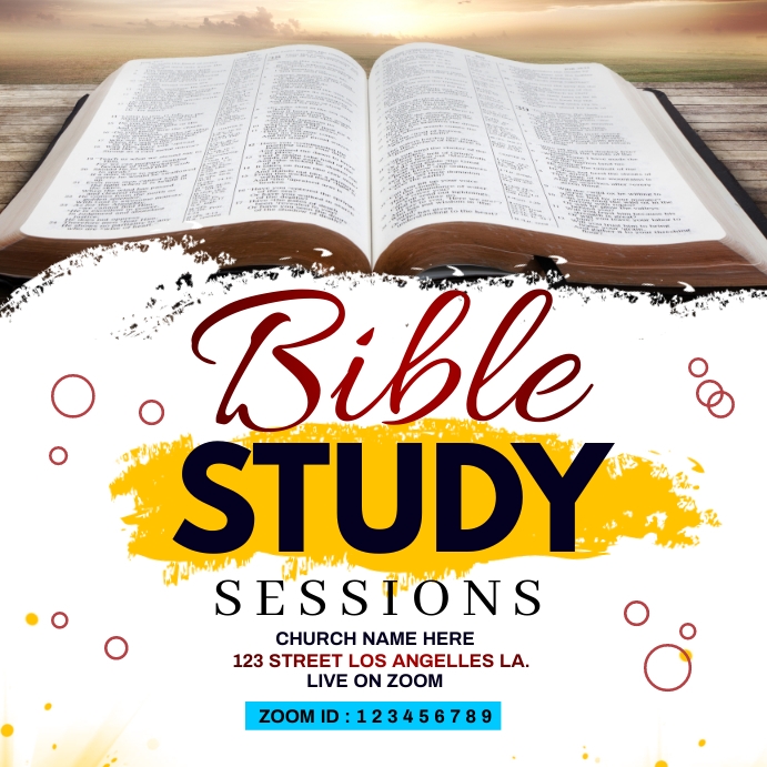 bible study classes Template | PosterMyWall