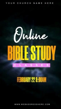 bible study classes Ecrã digital (9:16) template