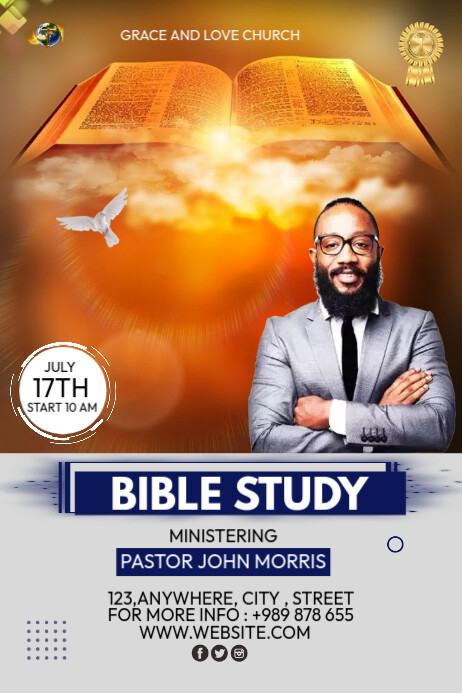 Bible study classes Template | PosterMyWall