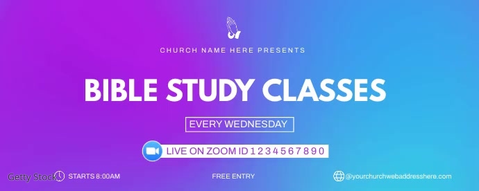 bible study classes Twitch Profile Banner template