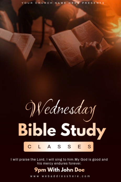 Bible study classes template | PosterMyWall