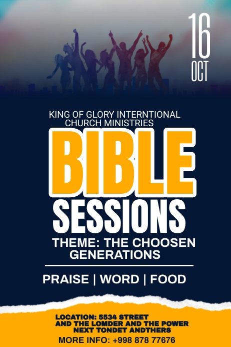 bible study Poster template